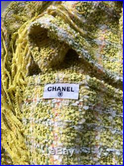 CHANEL 4 piece TWEED SUIT Vintage SS 94 Collection Jacket Shorts Bra & Scarf