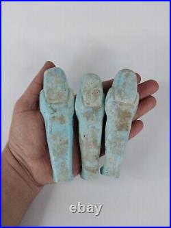 COLLECTION OF 3 RARE Ancient Egyptian Antique 3 Ushabti Shabti Pharaonic Statues