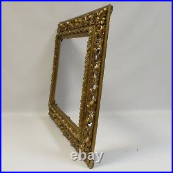 Ca. 1850-1900 old wooden openwork frame dimensions 26,2 x 18,9 in