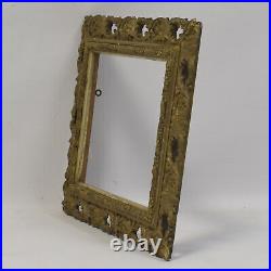 Ca. 1880-1900 old wooden frame openwork dimensions 9,4 x 7,9 in