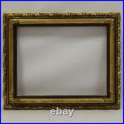 Ca. 19-20th cent old decorative wooden painting frame 16,5 x 12,8 in inside