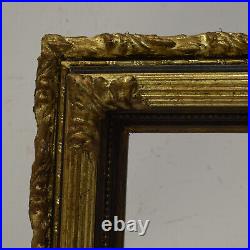 Ca. 19-20th cent old decorative wooden painting frame 16,5 x 12,8 in inside