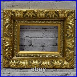 Ca. 1900 Old wooden painting frame fold dimensions 11 x 7.8 in