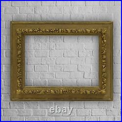 Ca. 1900 old gold-coloured decorative wooden frame 15,5 x 11 in