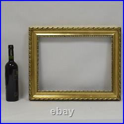 Ca. 1900 old wooden picture frame original gilding 17.5 x 13 in