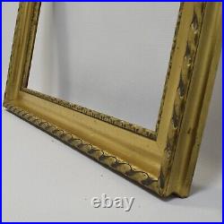 Ca. 1900 old wooden picture frame original gilding 17.5 x 13 in