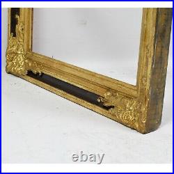Ca. 1920-1940 Antique wooden frame in imitation gold leaf 15.2 x 11.8 in