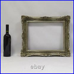 Ca. 1930-1950 Old wooden picture silver frame dimensions 14.8 x 11.6 in inside