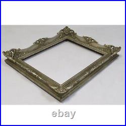 Ca. 1930-1950 Old wooden picture silver frame dimensions 14.8 x 11.6 in inside