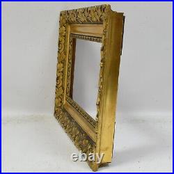 Ca 1930-1950 old wooden frame original gold plated fold dimensions 16.9 x 9.4 in