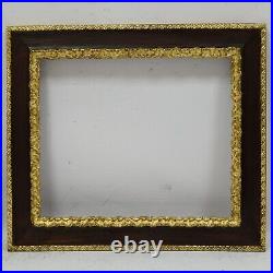 Ca. 1950 Antique wooden frame in imitation gold leaf 16.5 x 14 in