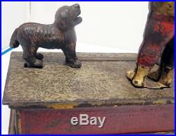 Cast Iron Trick Dog Mechanical Bank Antique Americana Toy