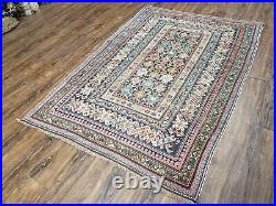 Caucasian Rug 3'9 x 5'7 Antique 1920s Collectible Chi Chi Wool Carpet Colorful