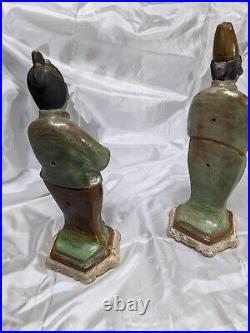 Chinese Tomb Attendant PAIR Man and Woman Great ANTIQUES Great Condition