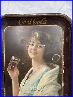 Coca Cola Original Antique 1923 Flapper Girl Advertising Serving Tray