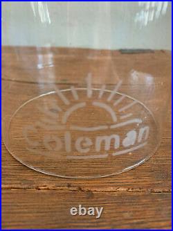 Coleman Pyrex Sandblast glass sunrise globe (1931-1933)