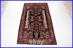 Collectible Antique Tribal Rug 5x8 Hand-Knotted Tribal Wool Carpet 7'10 x 4'5