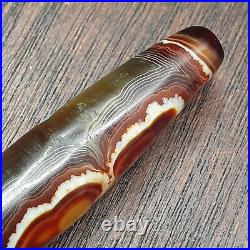 Collectible Antique Yemeni Agate Bead With Nature's Siqnature Banded Agate