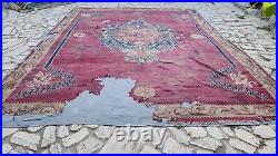 Collectible antique oushak hand woven rug