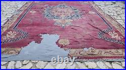 Collectible antique oushak hand woven rug