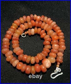 Collection Antique African Himalayan Carnelian Agate Old Beads Strand Dzi