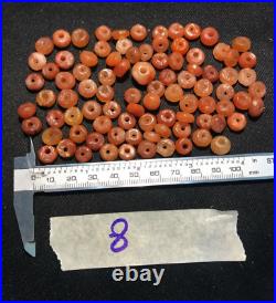 Collection Antique African Himalayan Carnelian Agate Old Beads Strand Dzi