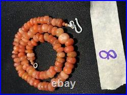 Collection Antique African Himalayan Carnelian Agate Old Beads Strand Dzi