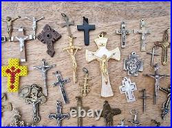 Collection Of Antique Pendant Crosses Crucifixes