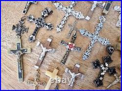 Collection Of Antique Pendant Crosses Crucifixes