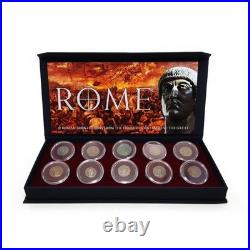 Collection of 10 Roman Bronze Coins from the House of Constantine