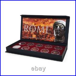 Collection of 10 Roman Bronze Coins from the House of Constantine