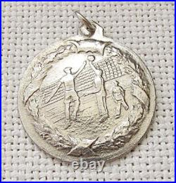 Collection of 16 antique and old silver & silver plated medals, badges & tokens