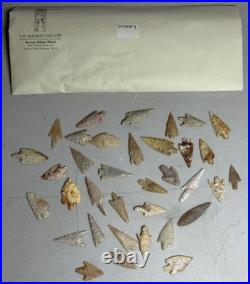 Collection of 35 Ancient Stone Arrowheads