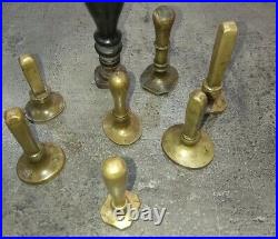 Collection of 6 pieces of brass antique victorian seal