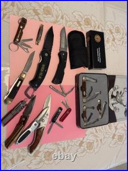 Collection of unused various knives in original packaging