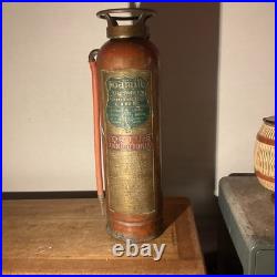 Copper Fire Extinguisher Antique Foamite Rare