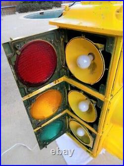 Crouse Hinds Vintage Antique 4 Way Traffic Signal Stop Light