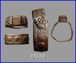 Crusader Order Bronze Signet Ring Eagle and Shield Templar Era 1100AD Authentic