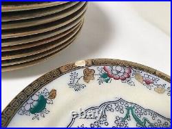 DD52 Vintage Antique Circa 1870 Set Of 11 Collectible Rare Porcelain Plate