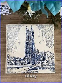 Duke University Antique Chapel Collectable Tile Wall Hanging Ceramic 6x6