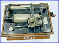 Edison Standard Cylinder Phonograph 4-Clip Horn Cylinders Antique 1898