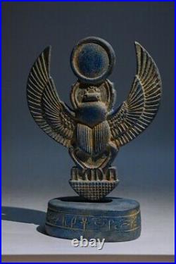 Egypt BC Rare Winged Scarab Statue Beautiful Ancient Egyptian Antiquities