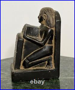 Egyptian Antique Statue Egypt Hieroglyphic Pharaonic Black Stone Bc