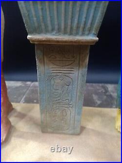 Egyptian Antiquities Egyptian mythology statue Goddes Osiris, Isis, Horus Egypt BC