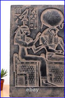 Egyptian Antiquities Rare Authentic Pharaonic Stela Of Goddess Isis with Horus