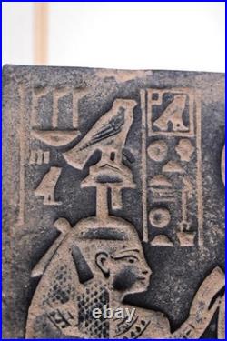 Egyptian Antiquities Rare Authentic Pharaonic Stela Of Goddess Isis with Horus