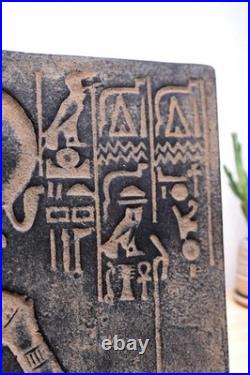 Egyptian Antiquities Rare Authentic Pharaonic Stela Of Goddess Isis with Horus