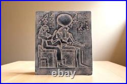 Egyptian Antiquities Rare Authentic Pharaonic Stela Of Goddess Isis with Horus