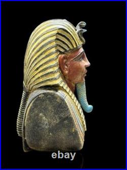 Egyptian Antiquities UNIQUE ANTIQUITY PHARAONIC MASK Of Pharaoh Tutankhamun BC