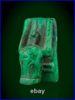 Egyptian Artifact Figurine Rare Goddess Hathor Cow Form Authentic BC